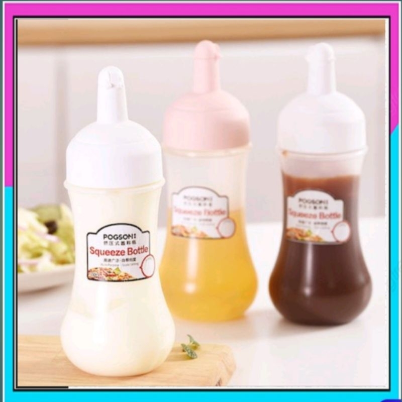 IMPORT- Botol Saus / Botol Minyak / Botol Kecap Portable 350ml Bahan Plastik