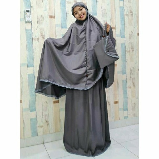 MUKENA SASKIA DEWASA BAHAN KATUN HALUS