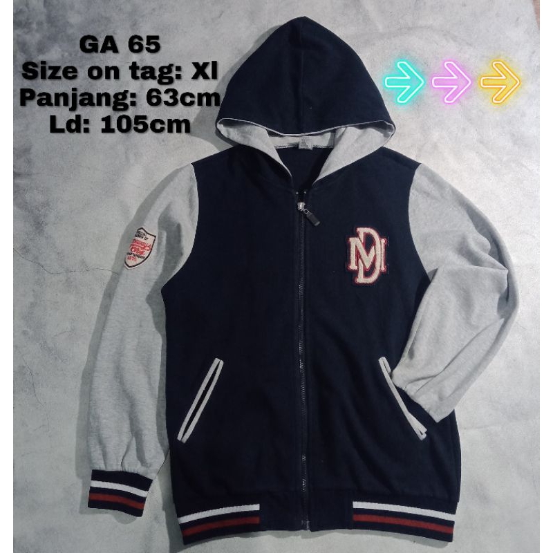 JAKET VARSITY SECOND ORI ZIP HOODIE VARSITY GA55