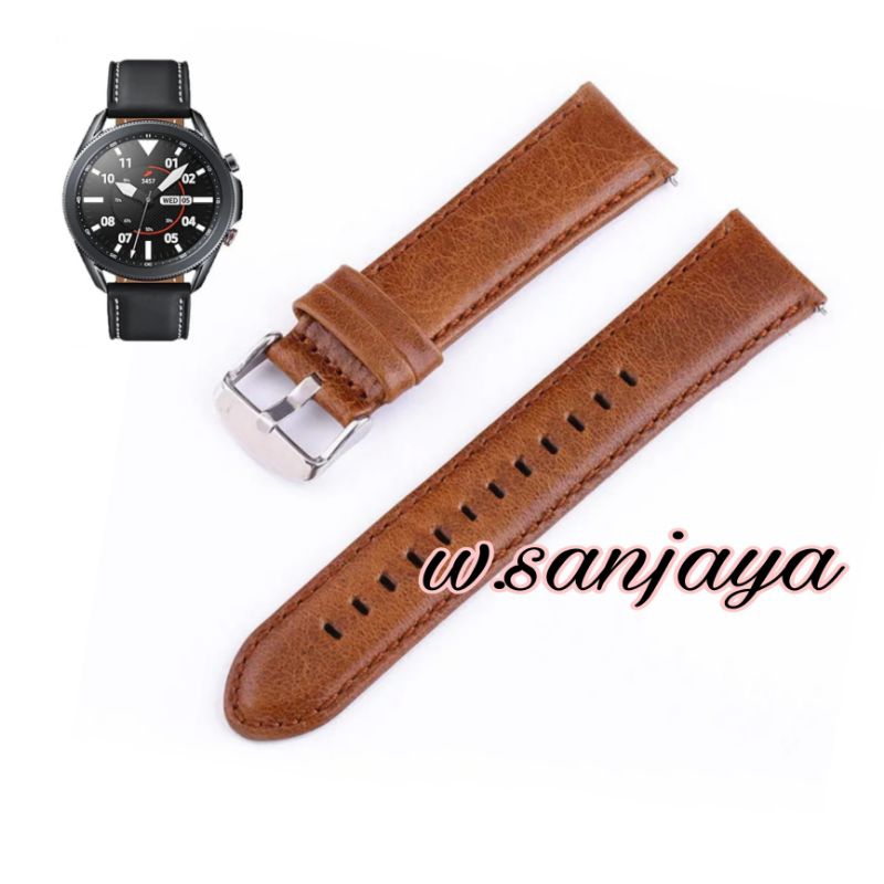 TALI JAM SAMSUNG GALAXY WATCH 3 45MM STRAP WATCHBAND KULIT JAM SMARTPHONE SMARTWATCH
