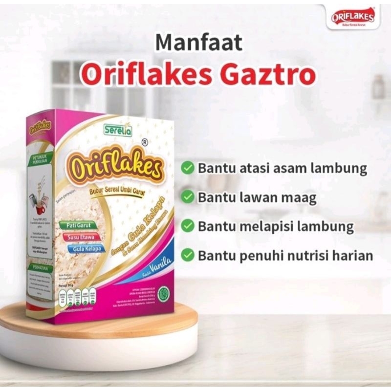 

ORIFLAKES GASTRO 350 Gr Asam Lambung Maag Sereal Umbi Garut