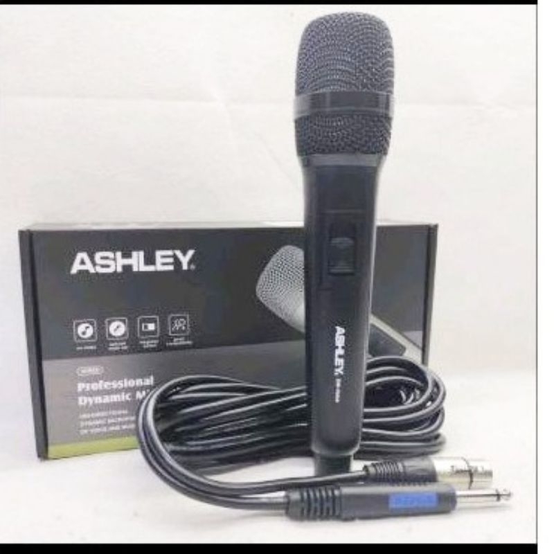 Mic Hallo Vocal Ashley Microphone Ashley Model DM VOICE + Kabel