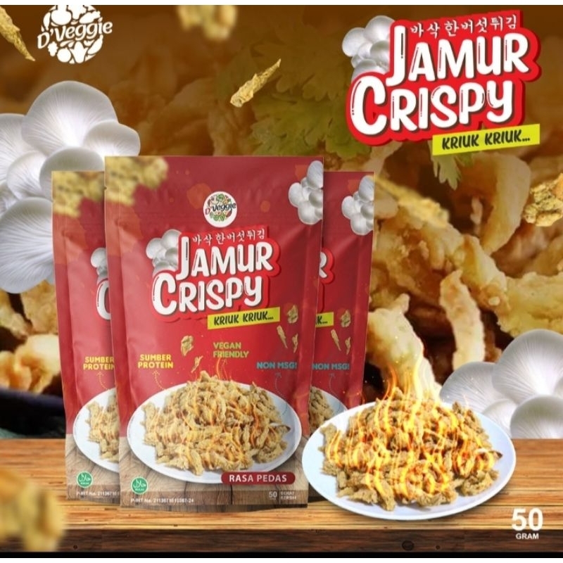 

DVEGGIE Jamur Crispy VEGAN Rasa pedas