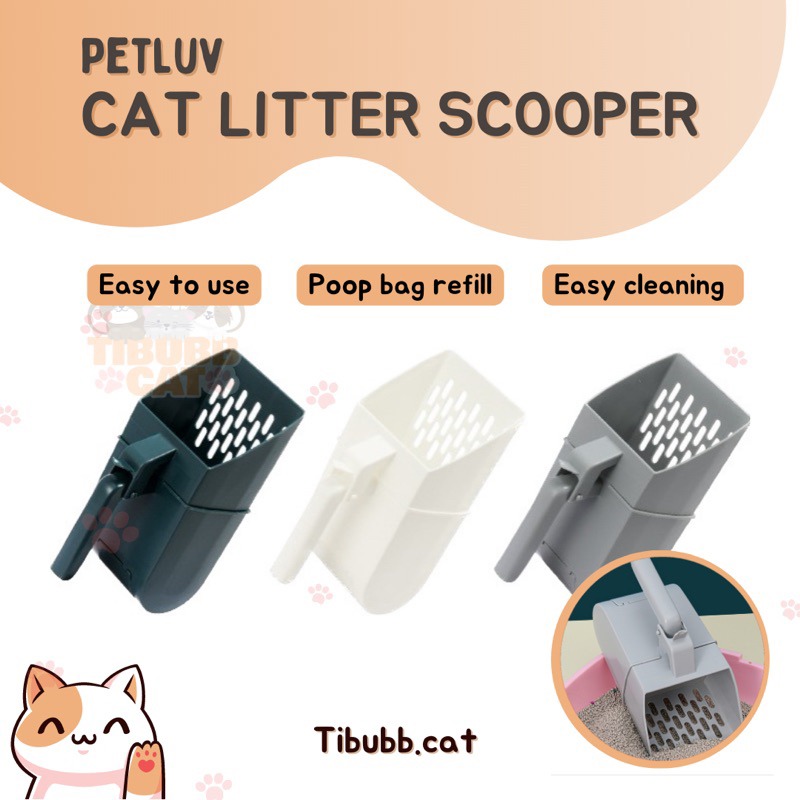 Petluv Cat Litter Scooper / Shovel / Alat Pembersih Kotoran Hewan - Square - Sekop Scoop Pasir Kucing Serokan