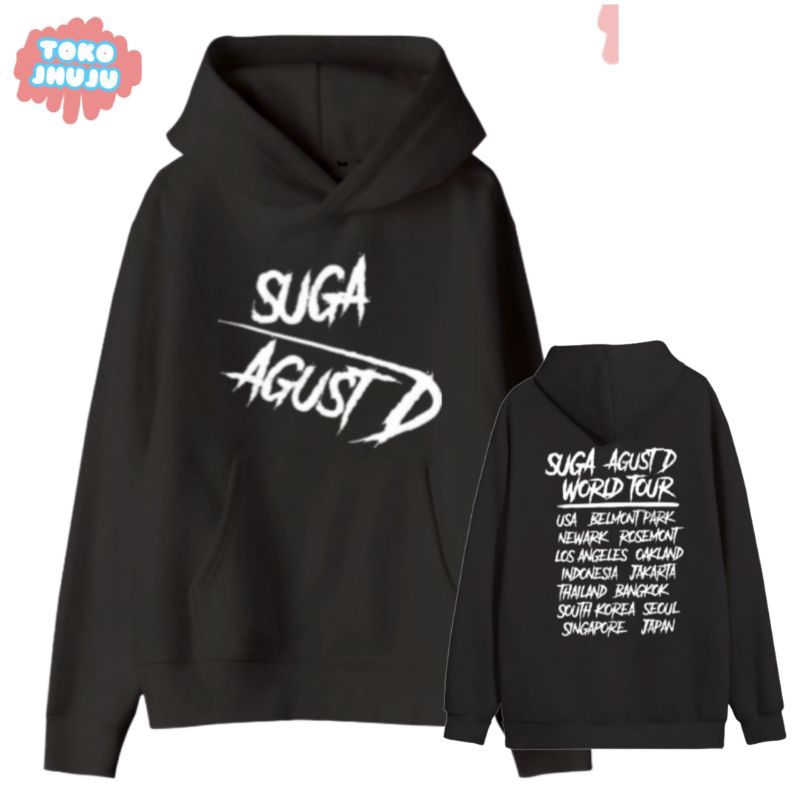 Hoodie Jumper Suga Agus D World Tour Sablon Depan Belakang