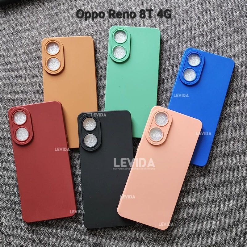Oppo Reno 8T 4G Oppo Reno 8T 5G Case Pro Kamera Case Slim BlackMatte Silikon Warna Case Oppo Reno 8T 4G Oppo Reno 8T 5G