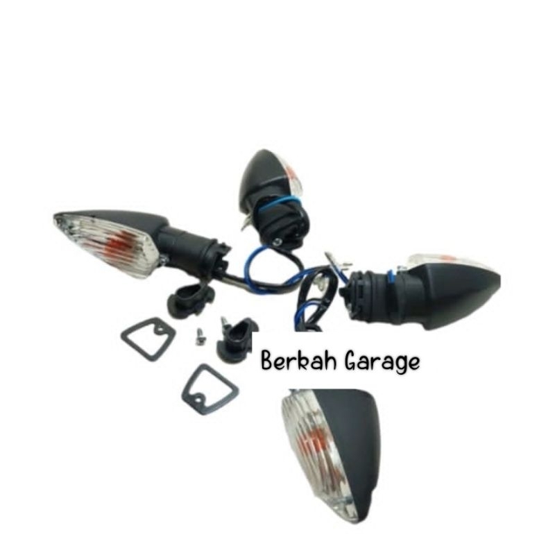 Sepaket Lampu Sen Riting Standar Vixion New Model Klip Depan Belakang Kualitas Terbaik