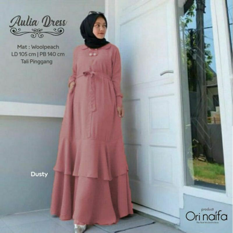 Aulia dress gamis maxi original by ori naifa fashion solo