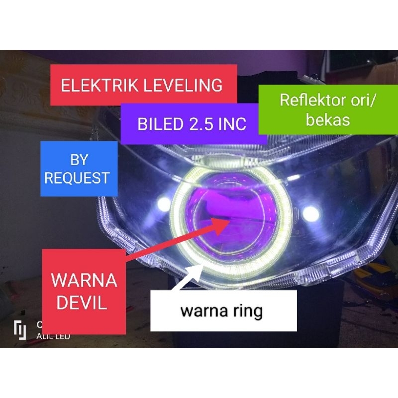 HEADLAMP BEAT NEW 2020 DELUX PROJI BILED