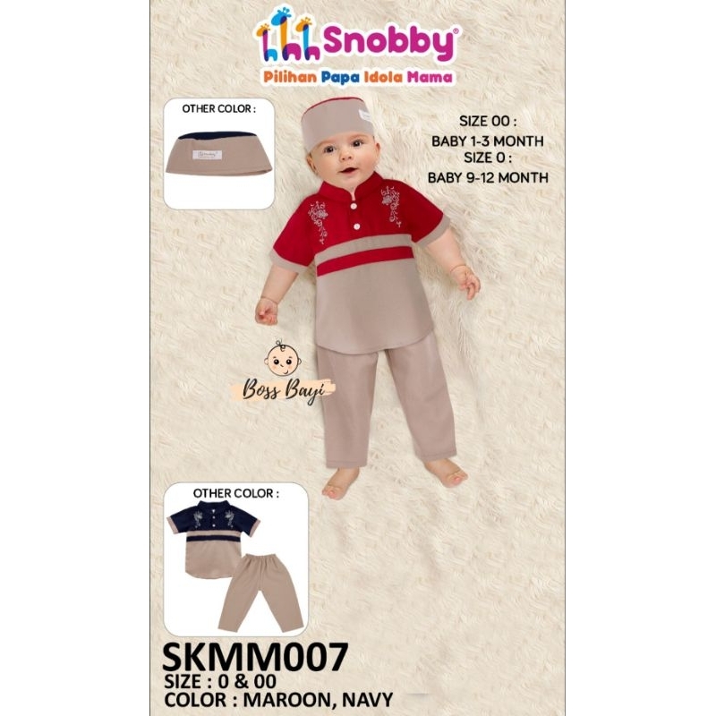 SNOBBY - Set Baby Koko / Setelan Koko + Peci Bayi SKMM007| SKMM009