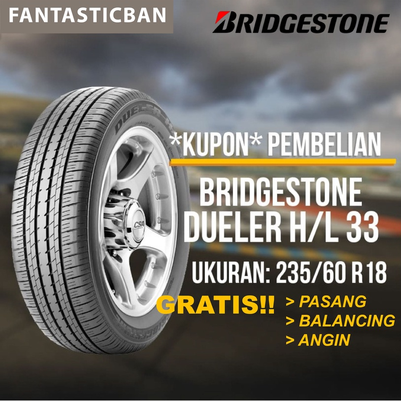 Ban Mobil Bridgestone 235/60 R18 Dueler H/L 33