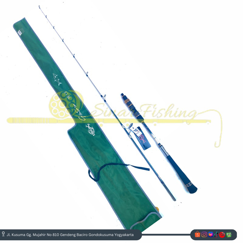 Joran Relix Gindara PE 0.8 1.5 3.5 Slow Jig Ring Dan Reel Seat Fuji