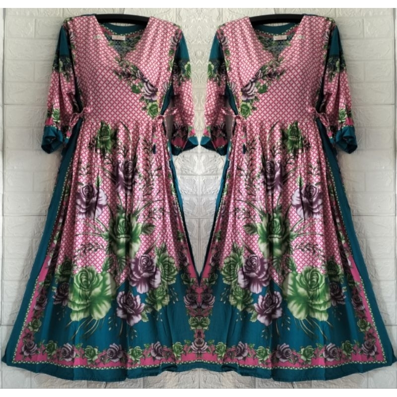 DASTER LONGDRESS GAJAH PUTIH LENGAN 3/4 TALI 4