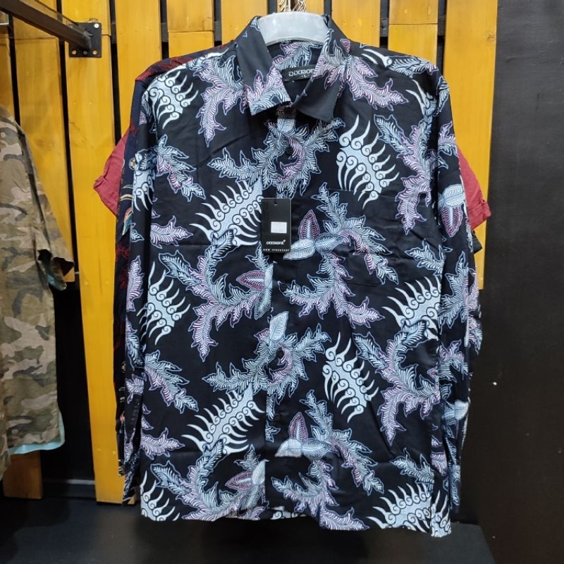 DIXMONT 011 Atasan Kemeja Batik Pria Lengan Panjang