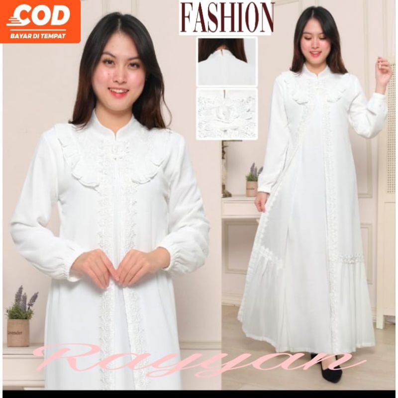 Gamis Putih Tulang Baju Muslim Gamis Baju Muslim Wanita Gamis Murah