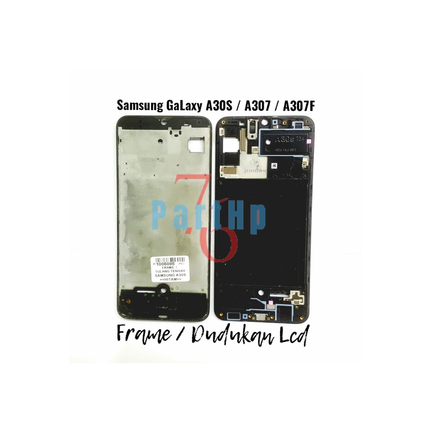 Middle Frame Dudukan Lcd &amp; Mesin Samsung A30S - A307 - A307F - Hitam