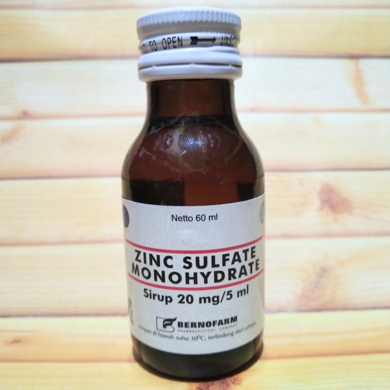 ZINC SULFATE MONOHYDRATE Sirup 20mg/5ml (Botol @60ml) Membantu meredakan Diare Pada Anak