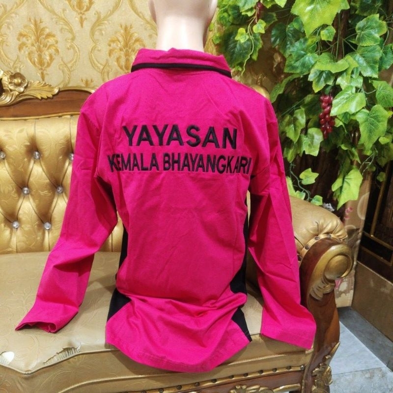 baju olahraga yayasan bhayangkari,bhan combed,logo bordir