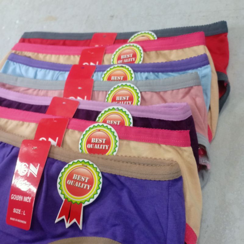 grosir [12pcs] CD golden Nick 130 MIDI / celana dalam wanita remaja gn 130 / CD perempuan remaja golden Nick 130