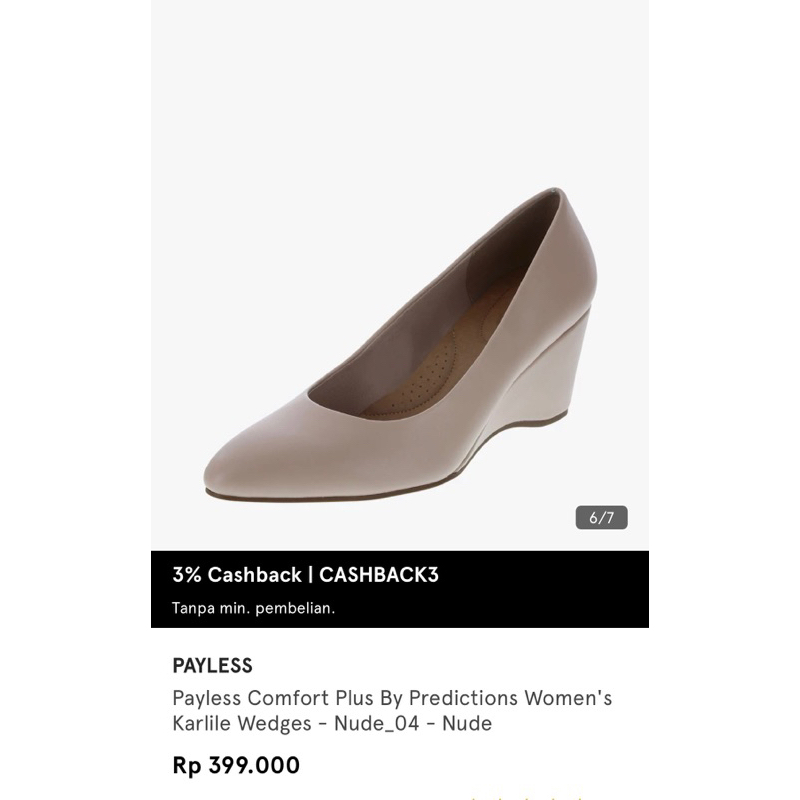 Payless Comfort Plus Wedges (Nude)