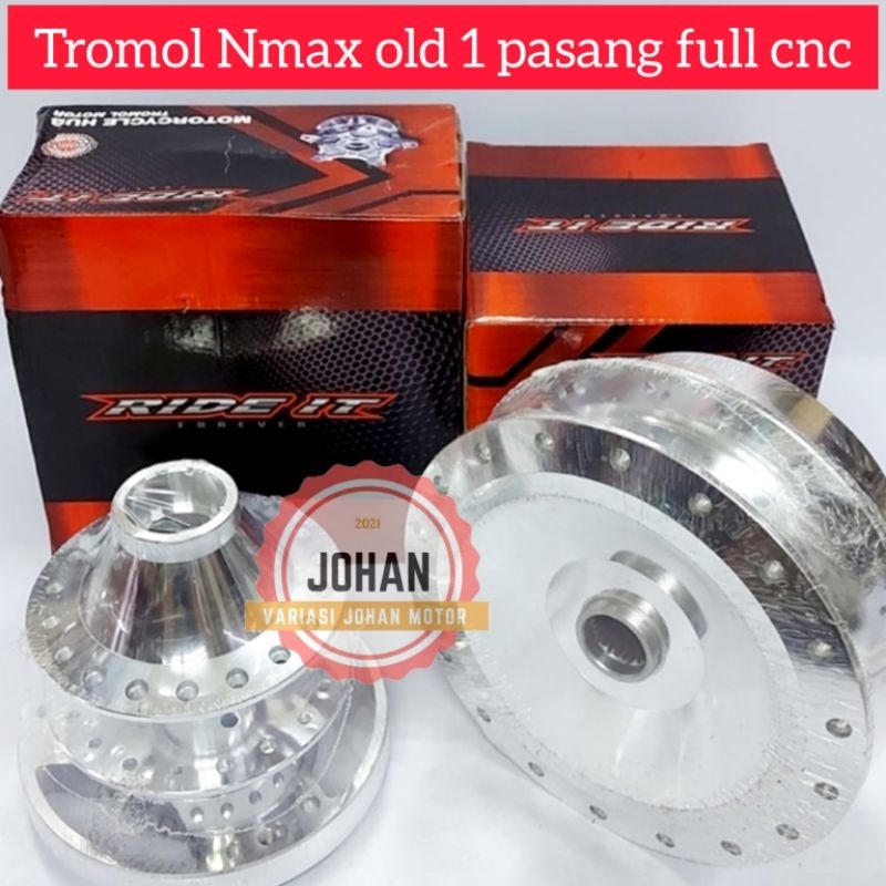 Tromol Nmax old 1set depan & belakang full CNC/tromol depan & belakang Nmax old grosir