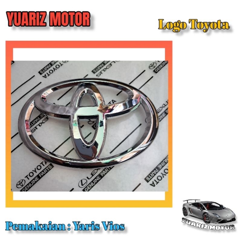 LOGO GRILL DEPAN TOYOTA VIOS YARIS ORIGINAL LOGO BUMPER DEPAN TOYOTA VIOS YARIS