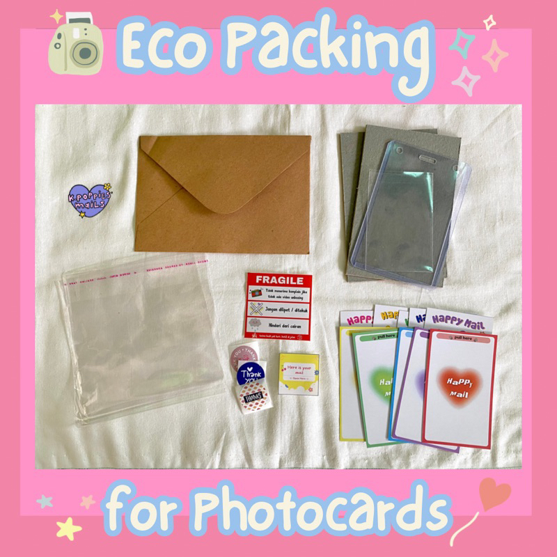 [Per 1 set] Eco Packing utk photocard/polaroid/mpc/sticker