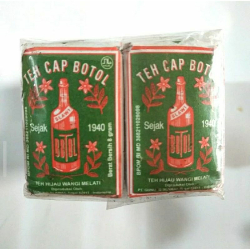 

teh bubuk cap botol hijau kecil | 1 pack isi 10 bks