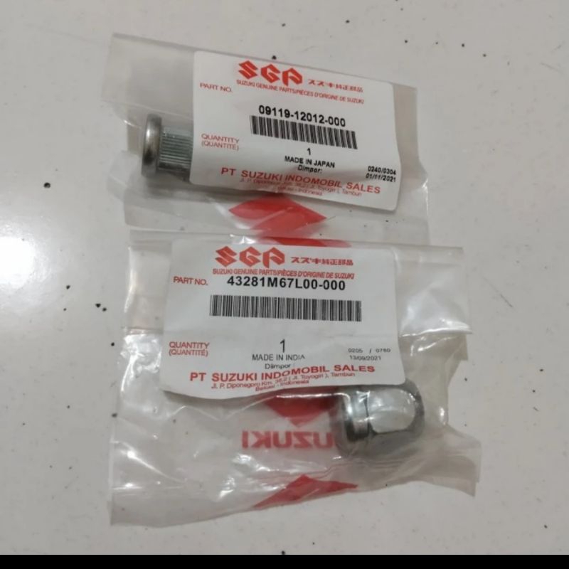 Baut roda Plus Mur Suzuki Ertiga Swift Original 1 pasang