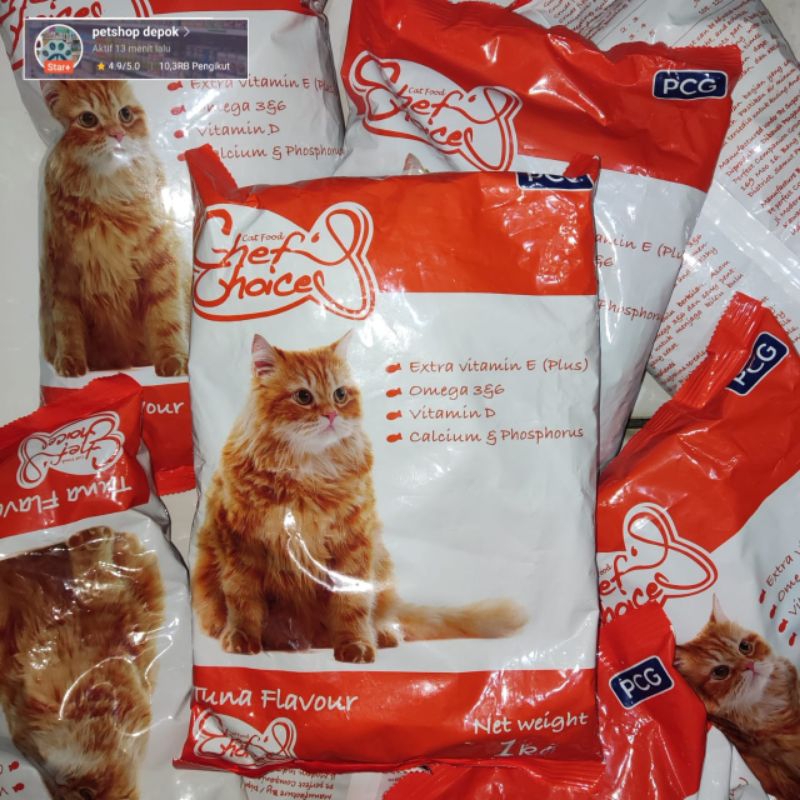 Chef Choize cat Repack 1Kg/makanan kucing promo merk Chef choize