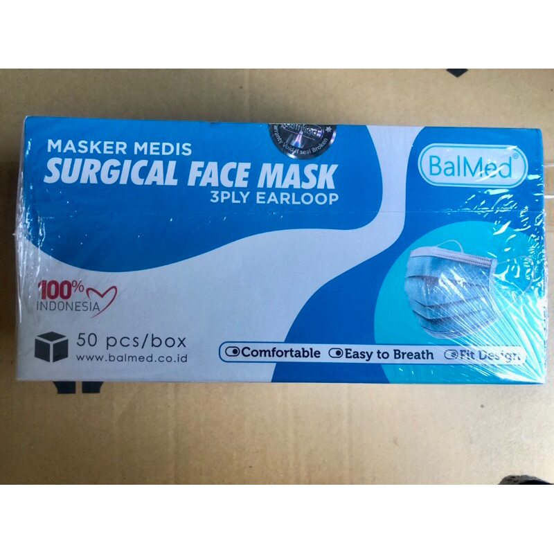 MASKER MEDIS 3 Ply Earloop 1 Box Isi 50