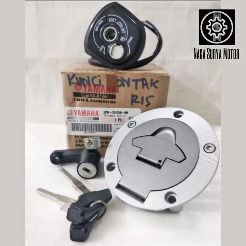 Kunci kontak set assy Yamaha R15 V2 2PK-XH250-00 ORI YGP