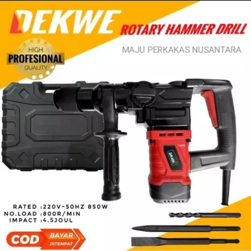 COD DEKWE 8026 Mesin bobok beton 26mm/Rotary drill jack hammer 26mm set bor besar