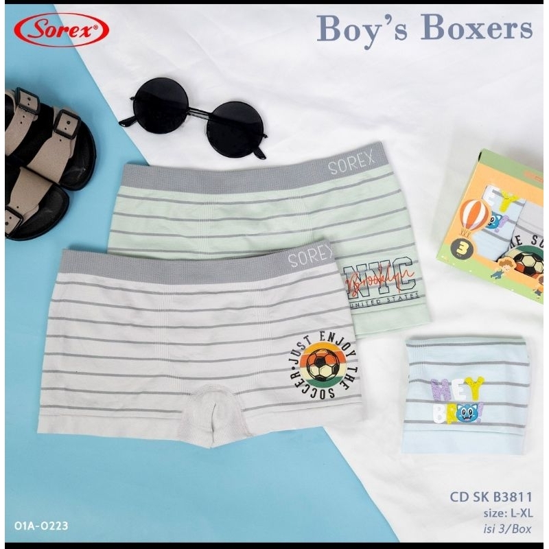 Celana dalam Boxer anak laki laki Sorex 3810 ,3811 (1pcs)