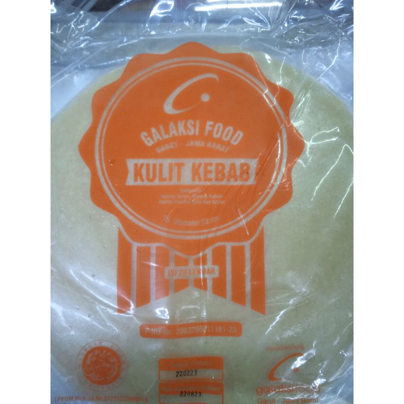 

Kulit Kebab Galaxy/Tortilla Diameter isi 20 Lembar (RSB FROZEN FOOD)