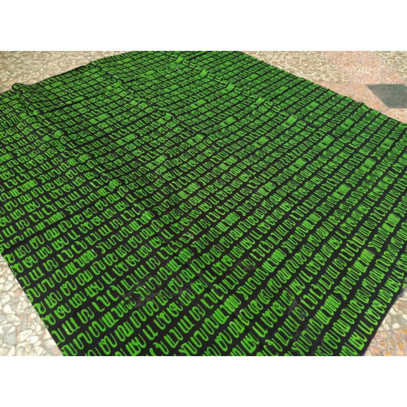 Kain Batik Solo Katun printing motif aksara jawa