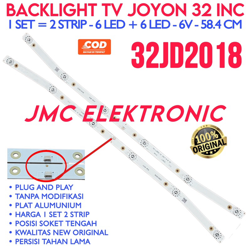 BACKLIGHT TV LED 32 INC JOYON 32JD2018 LAMPU LED TV JOYON 32JD2018