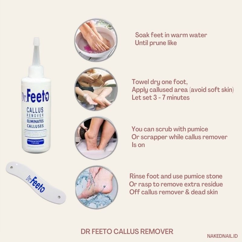 Paket hemat Dr feeto callus remover pedicure foot scrub pedikur