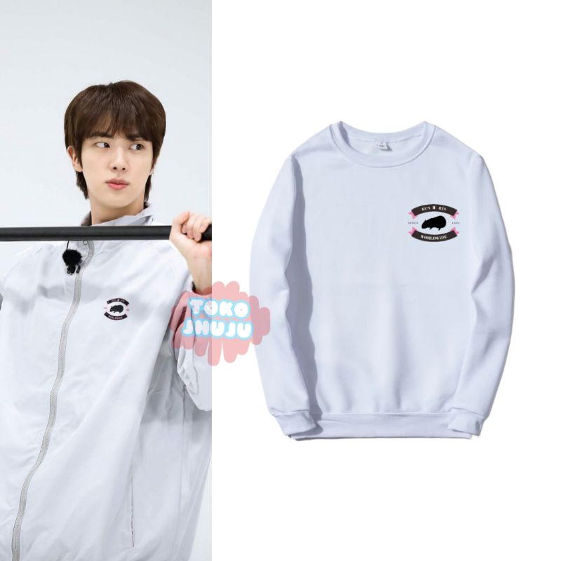 Sweater Jin Run Bts 2023 Logo Kecil