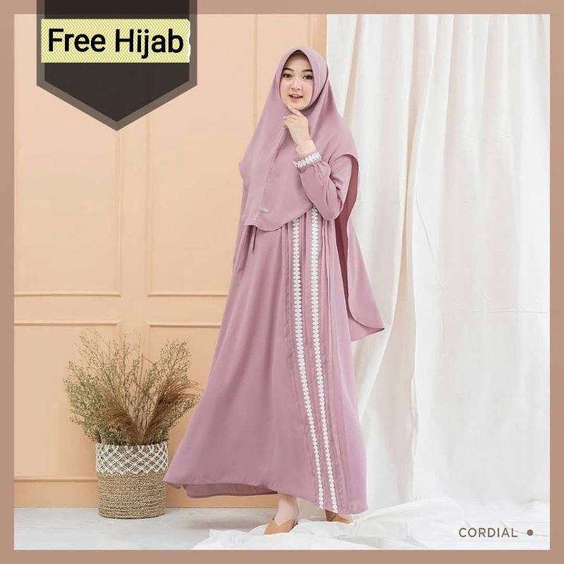 DESVITA - GAMIS DRESS BAJU BUSUI BRUKAT RENDA SAMPING KERANCANG WANITA DEWASA REMAJA MUSLIM FASHION 