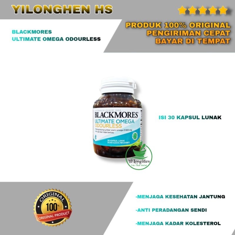 Blackmores Ultimate Omega Odourless Isi 30 Kapsul Lunak Omega 3 900 mg