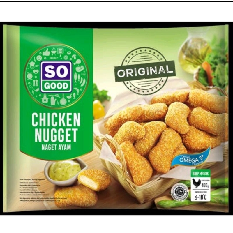 

SO GOOD CHICKEN NUGGET ORIGINAL 400 GRAM