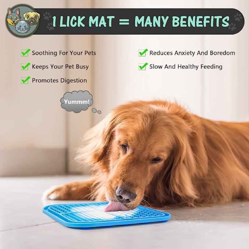 PET Dog Lick Mat Cat Lickmat Slow Feeder Tempat Makan Anjing Licking Bowl Food