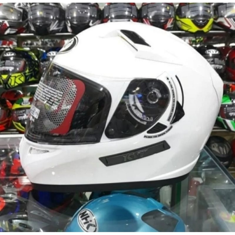 KYT K2R SOLID WHITE HELM FULLFACE