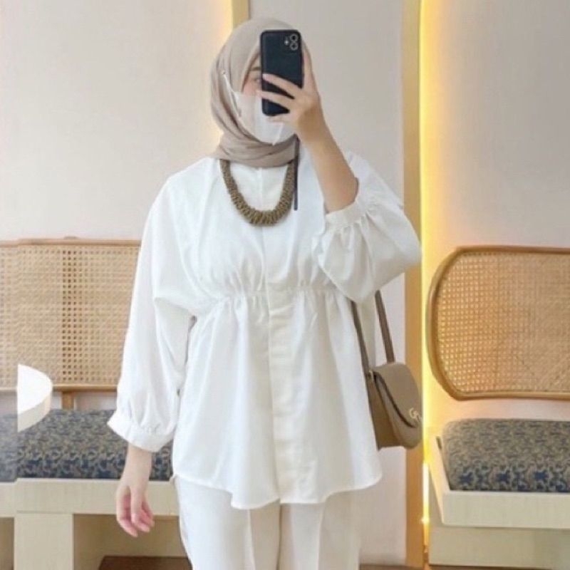 ALYA BLOUSE KERUT TERBARU // KEMEJA OVERSIZE WANITA