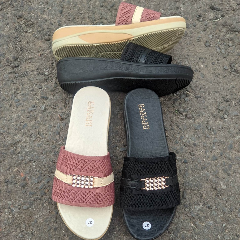 WEDGES BLACKPINK - Sandal Wanita Murah kualitas Bintang lima harga kaki lima Sandal Pesta Party Calbi Sofiya