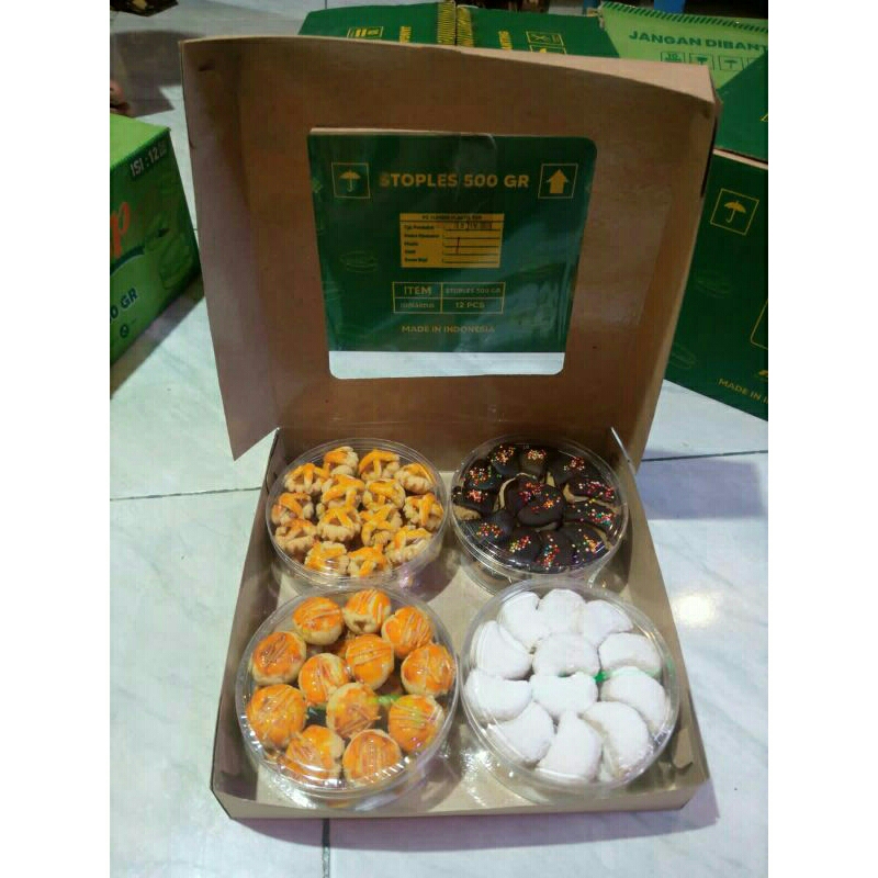 

Kue kering (Nastar, castengel, dl) 250 gr