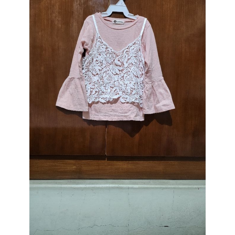 Preloved Dress Kaos anak Treehouse Mango Birds & Bees 3yo