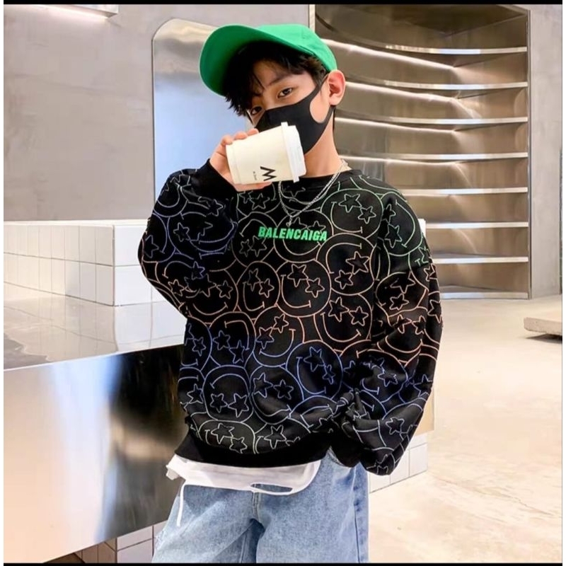 Setelan Jeans Balenciaga Anak Import (120,130,140,150,160)