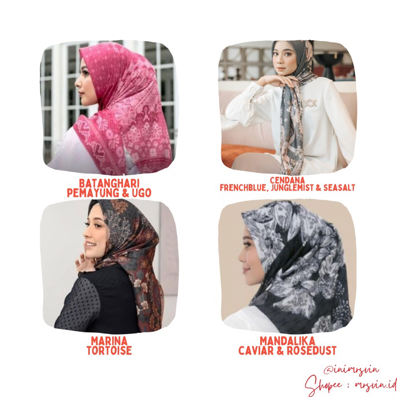 SALE up to 70% WEARING KLAMBY Dayu Scarf | Marina scarf | Cendana Scarf | Julang Scarf | Liberty Sca
